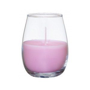 Sviečka v skle Ružová, 10 cm%