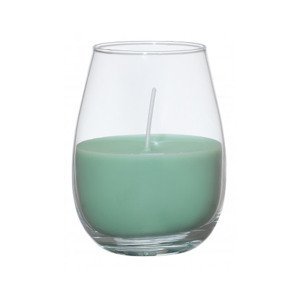 Sviečka v skle mätovo zelená, 10 cm%