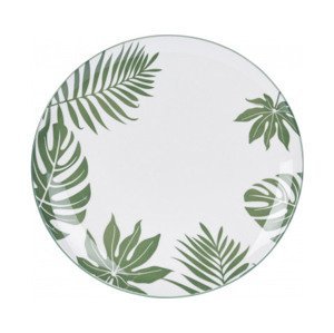 Plytký tanier Siaki 26 cm, motív tropické listy%