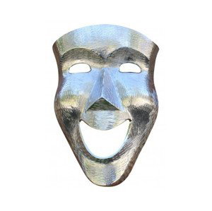 Nástenná dekorácia Divadelná maska, strieborná%