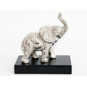 Dekoračná soška Malý slon, strieborný%
