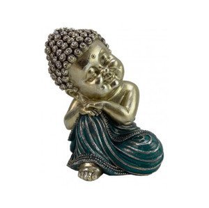 Dekoračná soška Buddha 15 cm,strieborná%
