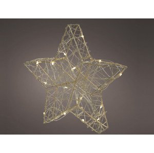Vianočná dekorácia LED hviezda, zlatá%
