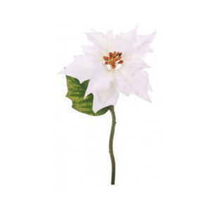 Umelá kvetina Vianočná hviezda 30 cm, biela%
