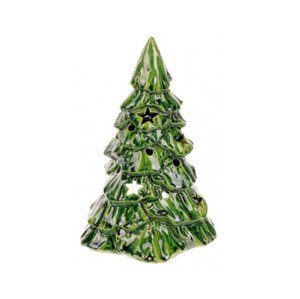 Vianočna dekorácia/svietnik Stromeček 20 cm, zelený%