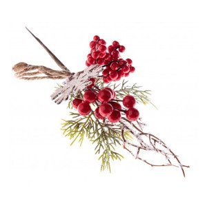 Vianočná dekorácia Umelá zimná vetvička, 28 cm%
