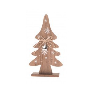 Vianočné dekorácie drevený stromček, 28 cm%