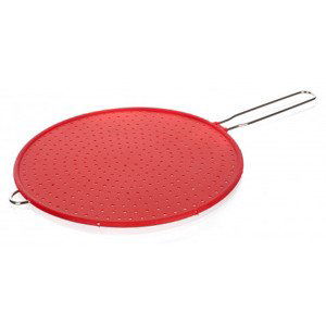Ochranné sito na panvicu Culinaria 28 cm, červené, silikon%