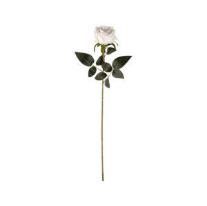 Umelý kvet Ruža 76 cm, biela%