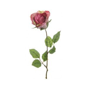 Umelá kvetina Ruža 45 cm, svetlo ružová%
