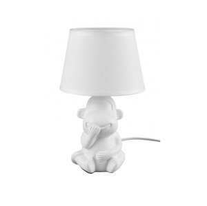 Stolná lampa Chita, motív opice, biela%