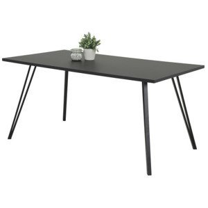 Jedálenský stôl Marie 160x90 cm, matný čierny%