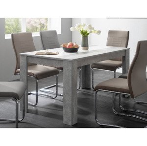 Jedálenský stôl Niklas 138x80 cm, šedý betón%