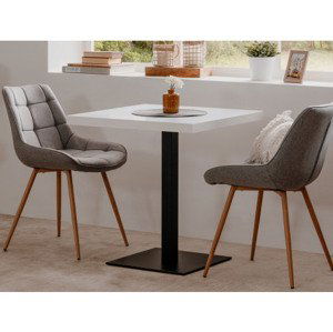 Jedálenský stôl Quadrato 70x70 cm, biely/čierny%