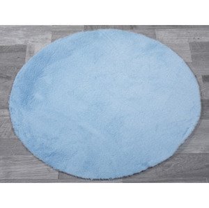 Okrúhly koberec Rabbit 60 cm, svetlo modrý%