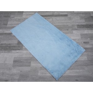 Kožušinový koberec Rabbit 60x110 cm, svetlo modrý%