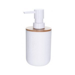 Kúpeľňový dávkovač mydla biely/bambus%