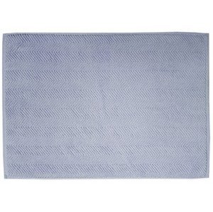 Kúpeľňová predložka Ocean, BIO bavlna, holubia modrá, vlnkovaný vzor, 50x70 cm%