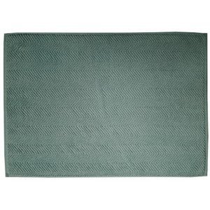Kúpeľňová predložka Ocean, BIO bavlna, tmavo zelená, vlnkovaný vzor, 50x70 cm%