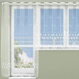Hotová žakárová záclona DAFNÉ - balkónový komplet