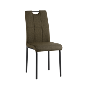 Jedálenská stolička, hnedá/kov, JONKA