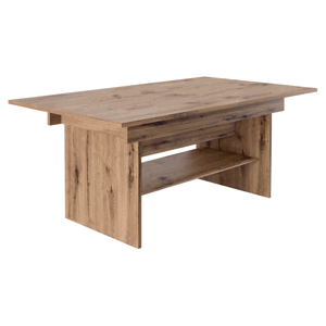 Jedálenský/konferenčný rozkladací stôl, dub artisan, 120/160x70 cm, LAVKO