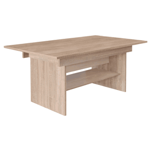 Jedálenský/konferenčný rozkladací stôl, dub sonoma, 120/160x70 cm, LAVKO