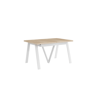 Jedálenský rozkladací stôl, 140-290x90 cm, dub sonoma/biela, AVENY