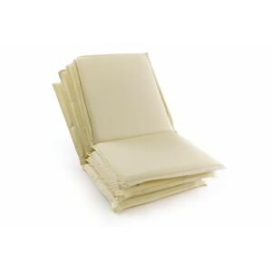 Divero 45824 Sada 4 ks polstrovania na nízke záhradné stoličky - krémové