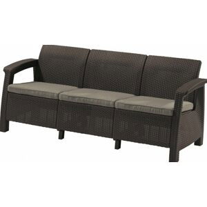 Allibert CORFU LOVE SEAT MAX 2930 Záhradná pohovka - hnedá