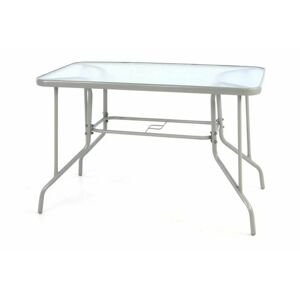 Garthen BISTRO 39230 Záhradný obdĺžnikový stôl so sklenenou doskou - sivá