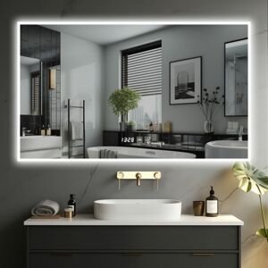 IREDA Kúpeľňové zrkadlo s LED osvetlením, 125 x 75 cm