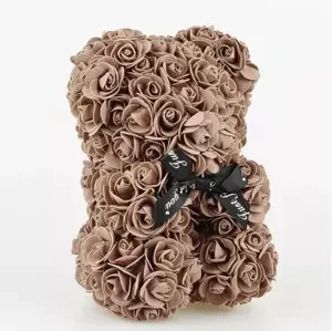 Medvedík z ruží - Hnedý 25 cm, Hnědá Základné balenie