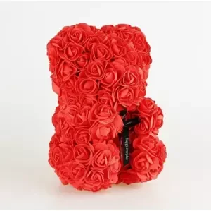 Medvedík z ruží - Červený 25 cm, Červená Základné balenie