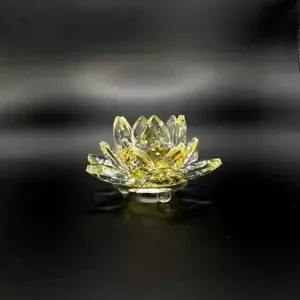 Krištáľové sklo - Lotosový kvet Mini, Žlutá