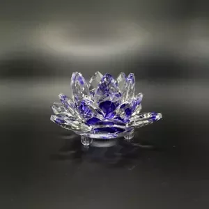 Krištáľové sklo - Lotosový kvet Mini, Fialová