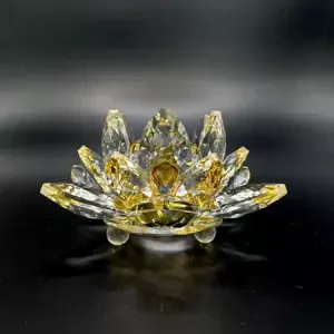 Krištáľové sklo - Lotosový kvet Basic, Žlutá
