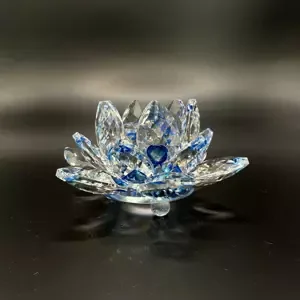 Krištáľové sklo - Lotosový kvet Basic, Modrá