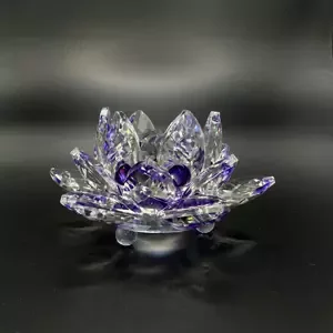 Krištáľové sklo - Lotosový kvet Basic, Fialová