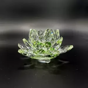 Krištáľové sklo - Lotosový kvet Basic, Zelená
