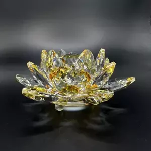Krištáľové sklo - Lotosový kvet Exclusive, Žlutá