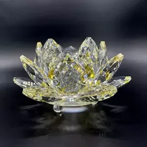Krištáľové sklo - Lotosový kvet Premium, Žlutá