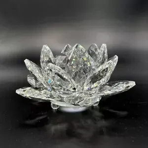 Krištáľové sklo - Lotosový kvet Premium, Bílá