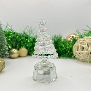 Vianočná dekorácia biely stromček