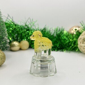 Vianočná dekorácia žltá ovečka