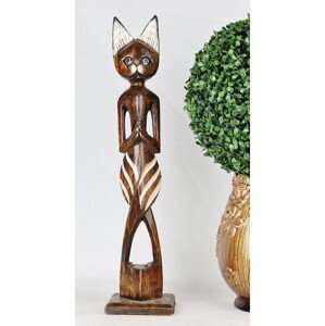 Drevená dekorácia mačka - Lujza