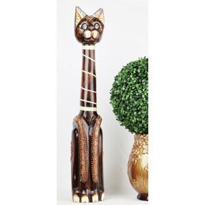 Drevená dekorácia mačka - Caroline