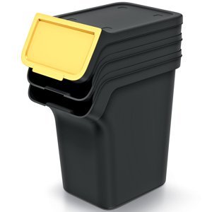 NABBI NPW20S3 odpadkový kôš na triedený odpad (3 ks) 20 l čierna
