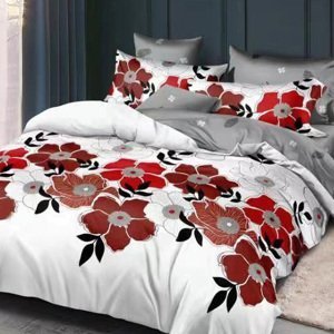 Francúzske posteľné obliečky MIMI RED BLOOM 200x220cm Francúzske posteľné obliečky MIMI RED BLOOM 200x220cm