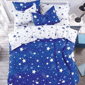 Obliečky SILVIA STAR MODERN BLUE 7-dielna sada 140x200 cm Obliečky SILVIA STAR MODERN BLUE 7-dielna sada 140x200 cm